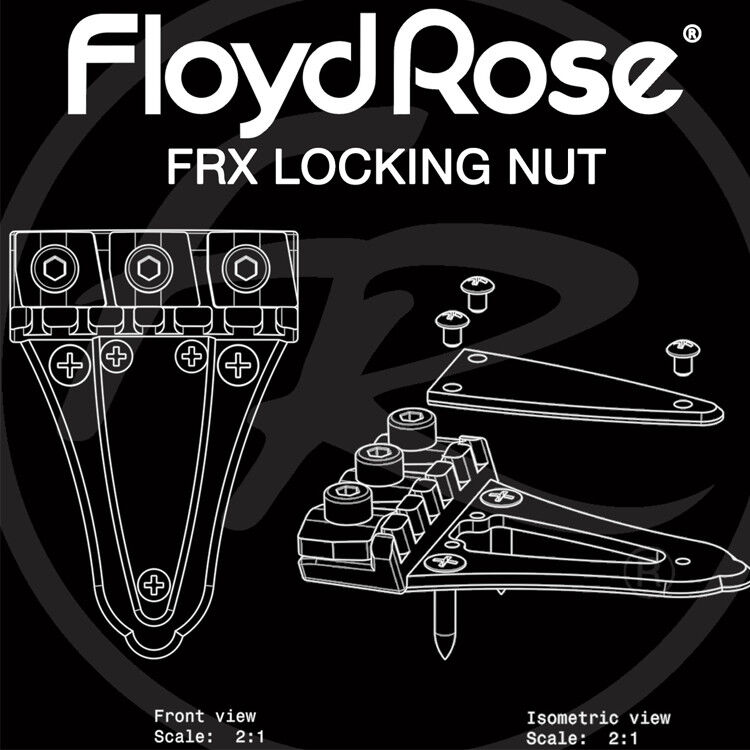 Authentic Floyd Rose FRX Top Mount Locking Nut - Satin Chrome