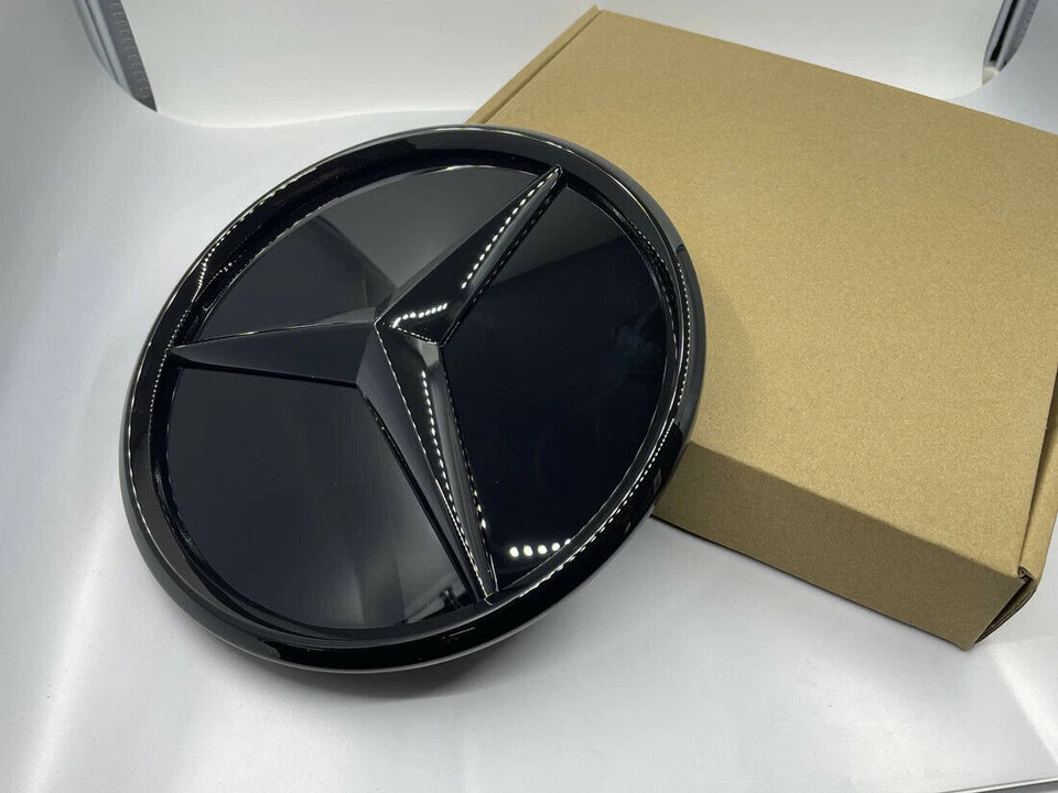 Parrilla delantera negra brillante emblema estrella a presión/clip para Mercedes-Benz B C W204 C300 Foto 2 de 4