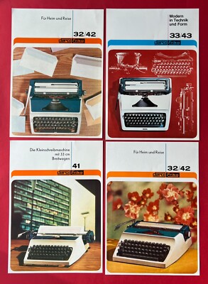 4 x DDR Reklame Prospekt 1970/71 Schreibmaschine Erika   ( F23046
