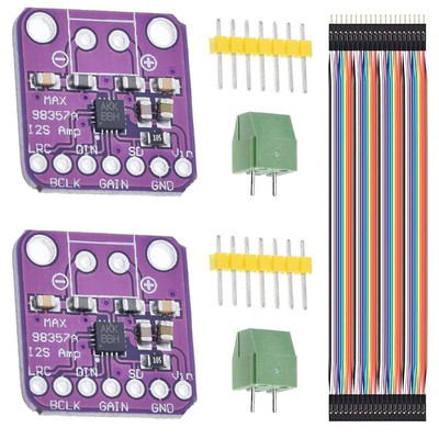 2 Stück MAX98357 Audio-Endstufe Modul I2S Klasse D filterlose Audioplatine