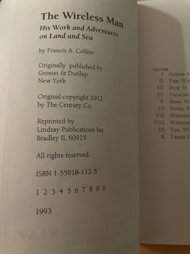 Francis Collins WIRELESS MAN His Work and Adventures on Land and Sea Reprint - Picture 3 of 6