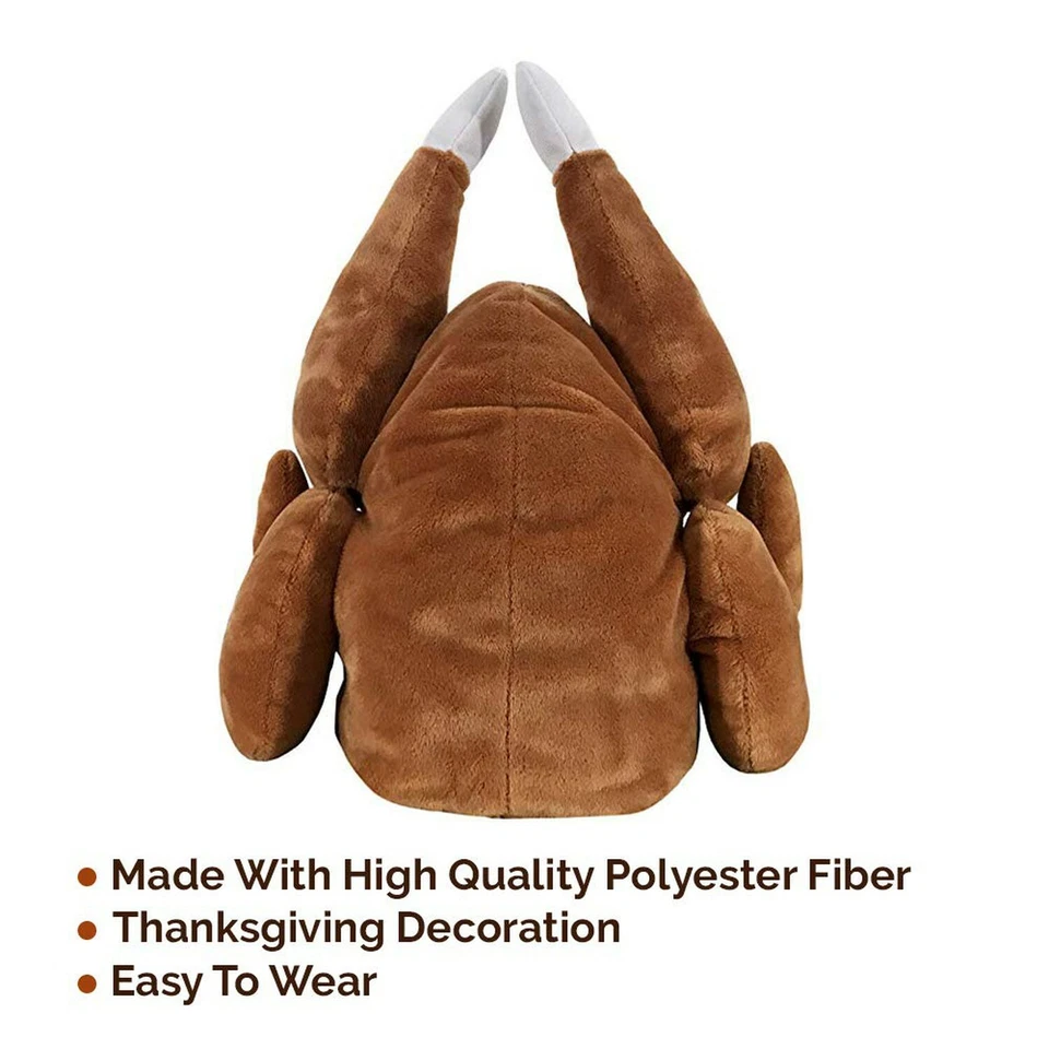KINREX Pavo de Acción de Gracias Suave Peluche Disfraz Sombrero para Niños y Adultos - Divertido... Foto 2 de 4