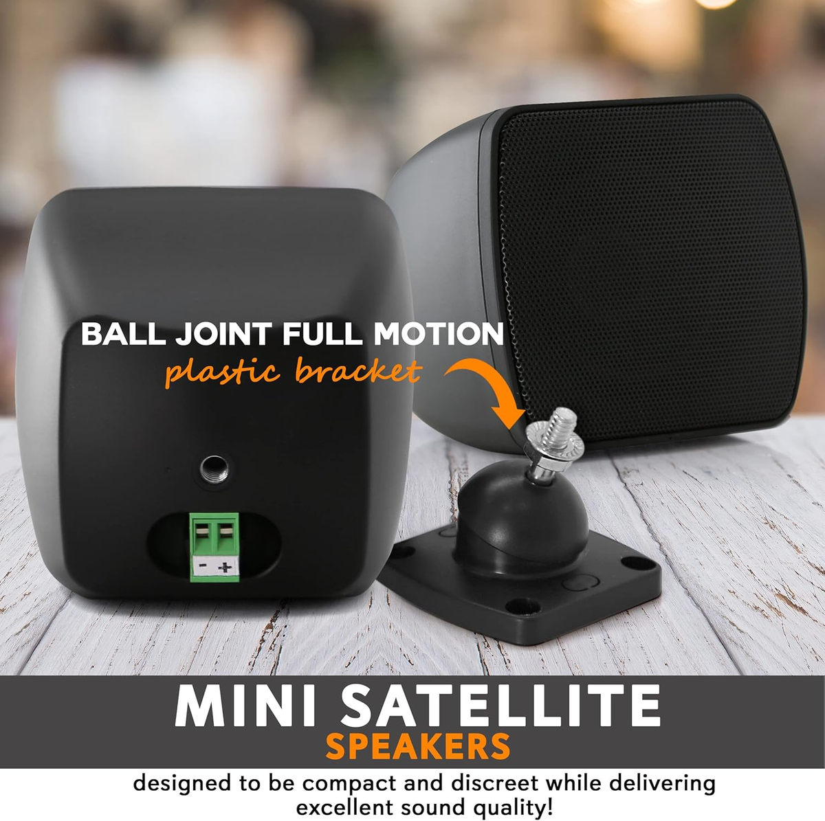 Satellite Ｌoudspeaker System usa Mini Satellite Speaker - 3'' Surface-Mount Satellite