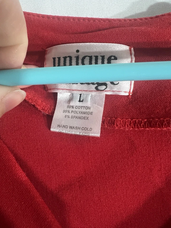 Vestido rojo elegante vintage único talla grande Foto 2 de 3