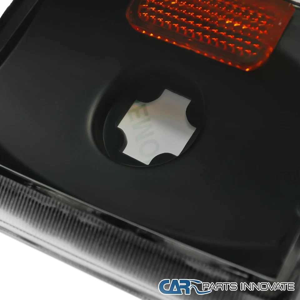 Fit 88-93 Chevy/GMC C10 C/K 1500 2500 3500 Black Corner Lights Turn Signal Lamps Foto 3 de 4