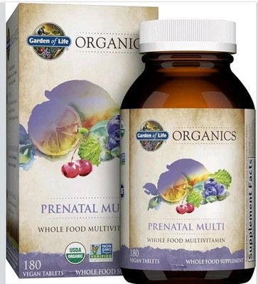 NEW Garden of Life Prenatal Multivitamin  2 Month Supply 180 Count Exp: 02/2028
