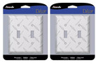 Toggle Wallplate Diamond Stamped Aluminum, Polished Chrome - Amerelle 955TT 2-PK