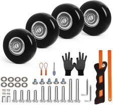 Suitcase Wheels Replacement Kit 4PC Diameter 1.8in/45mm Thick 0.7in/18mm PU W...
