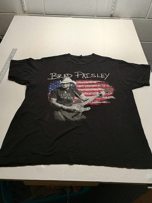 Brad Paisley Weekend Warrior World Tour T Shirt Adult Large Black Country Men