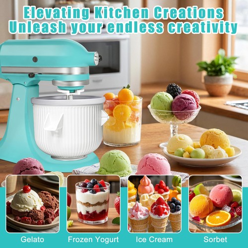 Ice Cream Maker Attachment for KitchenAid Stand Mixer, Kithcen aid Ice Cream ... - Picture 7 of 7