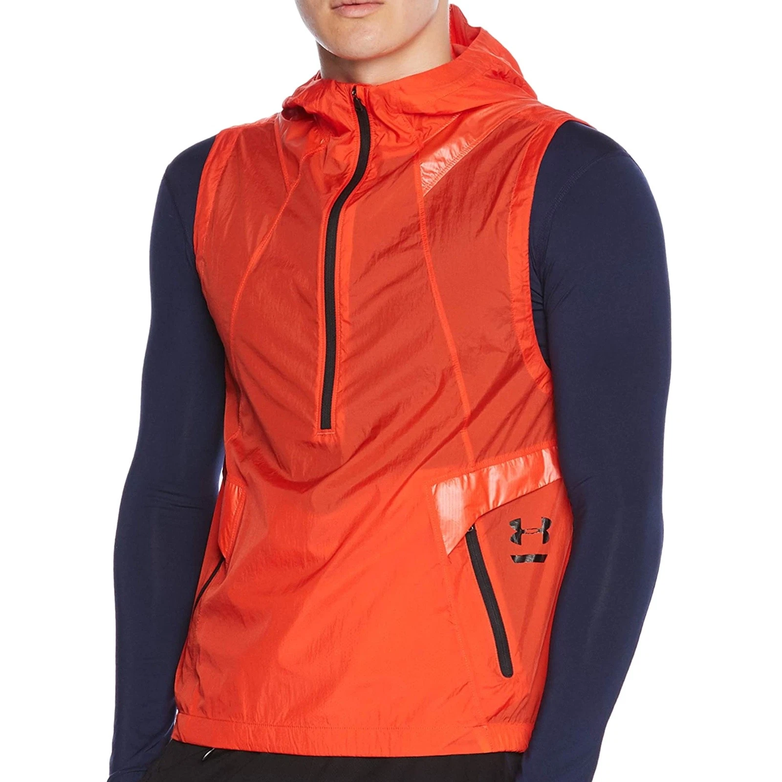 Under Armour Perpetual 18 Mens Sports Vest S Radio Red Solid 100% Nylon Athletic