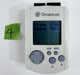 Sega Dreamcast HKT-7000 White Visual Memory Unit VMU with New Batteries - Tested