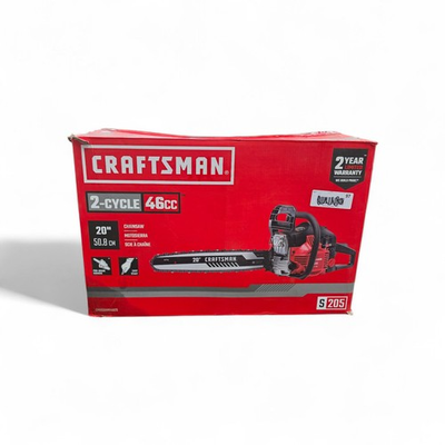 #ad CRAFTSMAN S205 CMXGSAMY462S 46 cc 2 Cycle 20 inch Gas Chainsaw Easy Pull Start $199.99