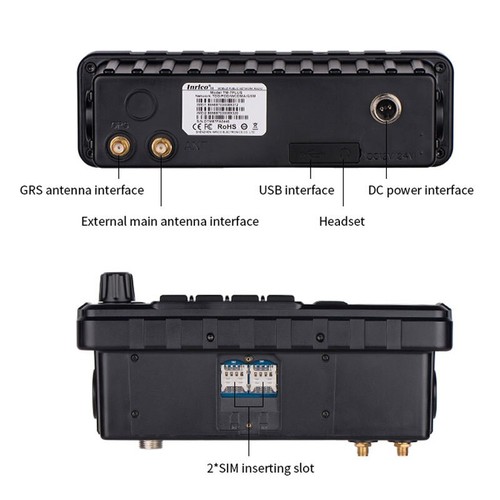 Inrico TM-7 Plus 4G LTE Samochodowe radio mobilne Sieć Amatorskie Walkie Talkie Android - Zdjęcie 11 z 21