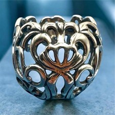 Carolyn Pollack Sterling Ring Filigree Design size 5