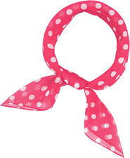 50s Chiffon Scarf Sheer Square Neck Head Scarf for Women