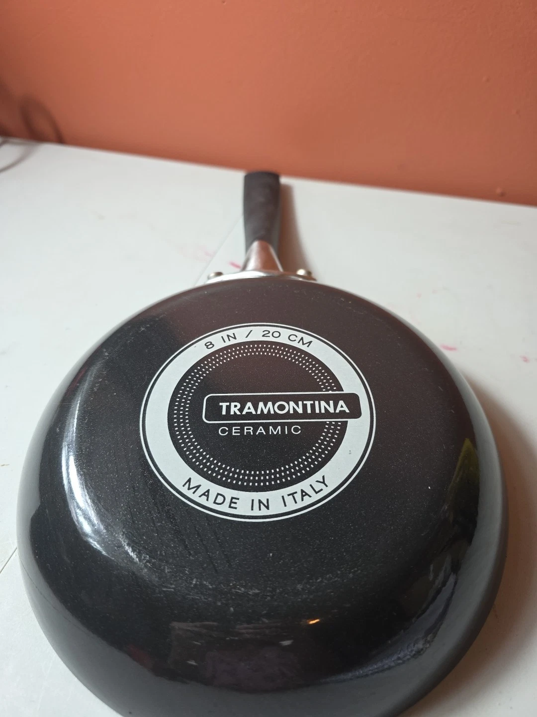 Tramontina Frying Pan 8 in. Dia Ceramic Nonstick Metallic Black, Ceramic.