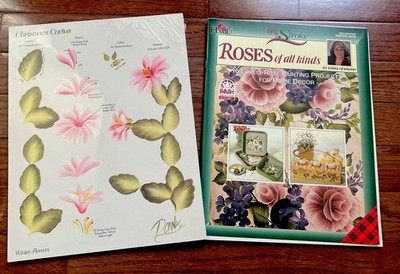Donna Dewberry One Stroke Roses of All Kinds Book + P. Buckley Moss Painting