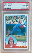1983 Topps #100 PETE ROSE PSA 10