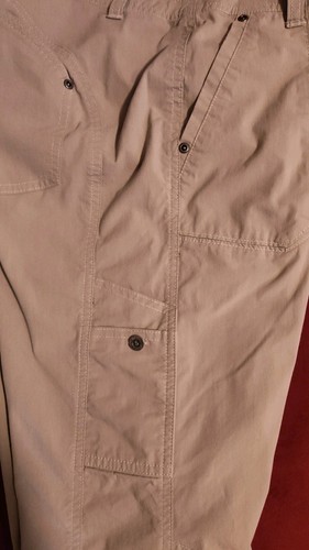 KUHL Khaki Capri Pants Women's 10 Cropped Cargo 32x20 Light Cool Minimilism - Picture 10 of 14