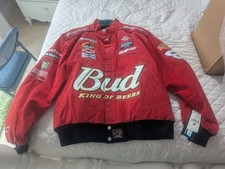 Dale Earnhardt Jr. Budweiser Suede Leather Jacket, XL