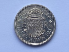 1953 ELIZABETH II PROOF HALF CROWN Copper-nickel 14.14g ⌀32.3 mm KM# 893