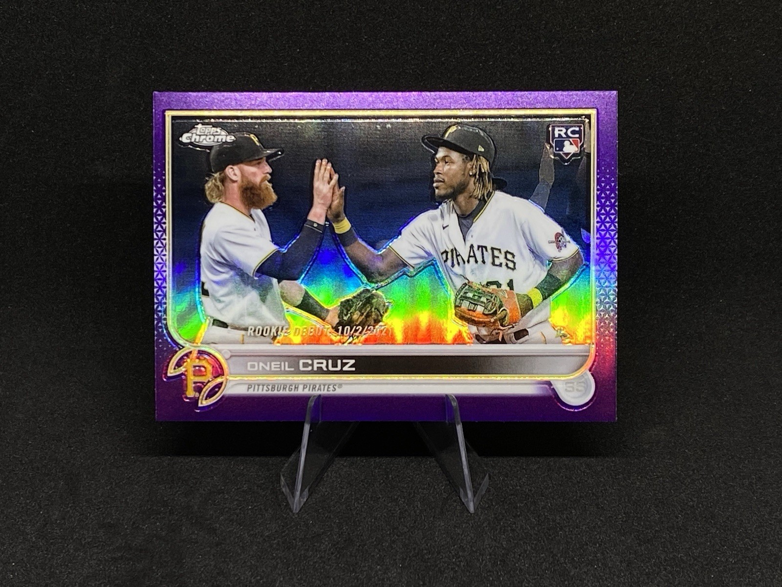 2022 Topps Chrome Update - Rookie Debut Oneil Cruz #USC74 Purple Refractor (RC)