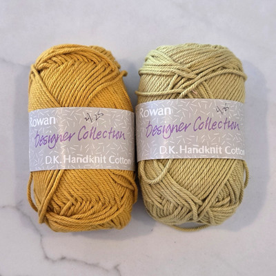 Rowan Designer Collection Handknit Cotton DK Yarn Lot Mustard 246 /Wheat 286 
