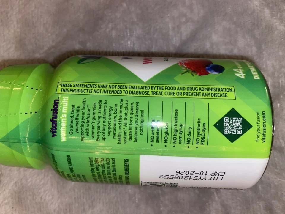 NUEVO Vitafusion Vitaminas Gomosas Para Mujer Sin Azúcar Multi Gomitas Multivitamínico Foto 4 de 4