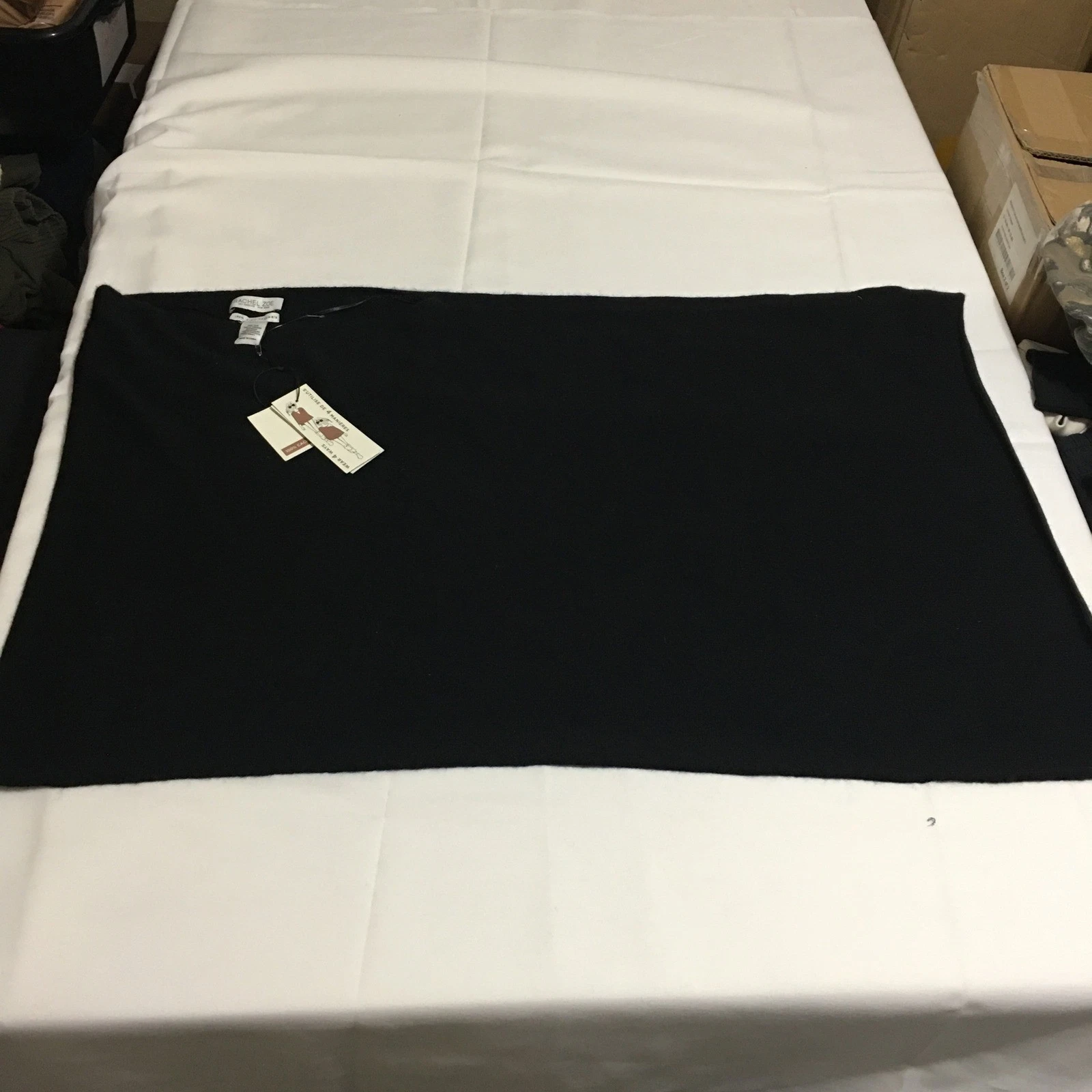 Rachel Zoe Poncho Wrap Womens One Size Black 100% Cashmere 4-Way Wear NWT