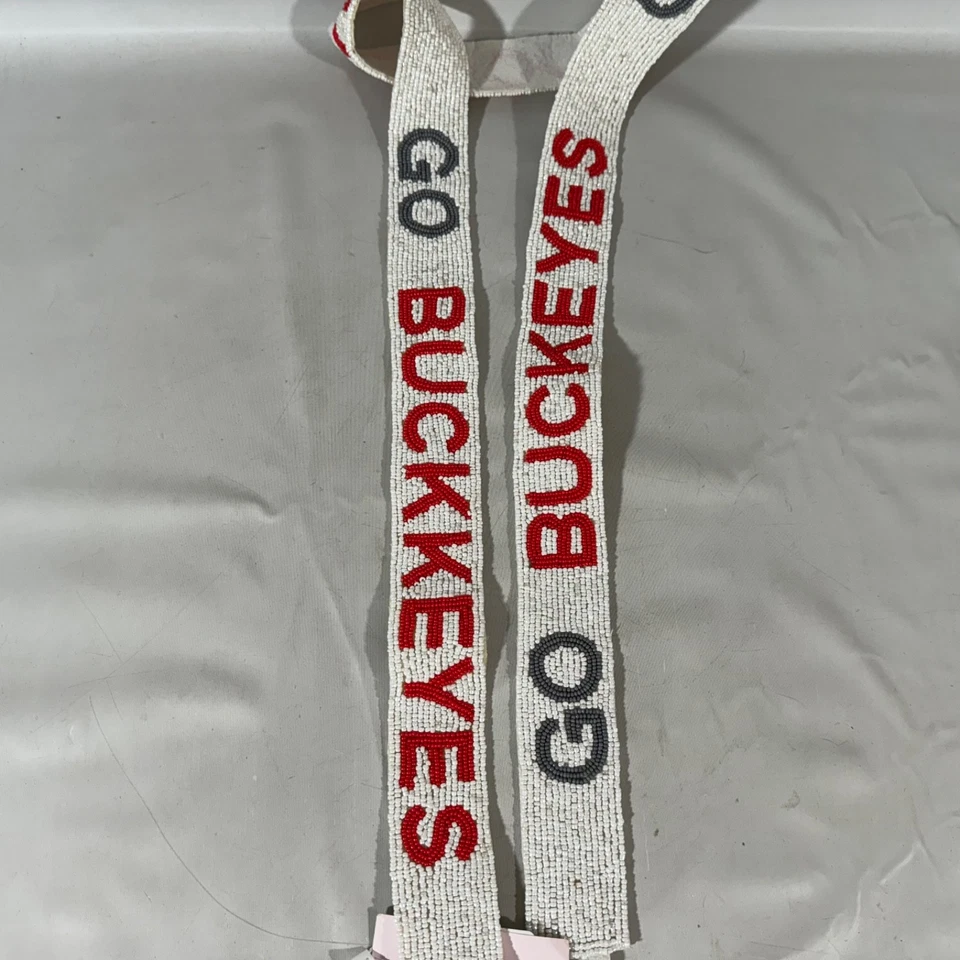 Ohio State Go Buckeyes Beaded Game Day Purse Strap Handbag Crossbody Stadium New - Image 3 of 4