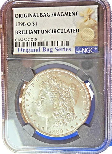 1898 O Morgan Silver Dollar $1 Coin Brilliant Uncirculated NGC US