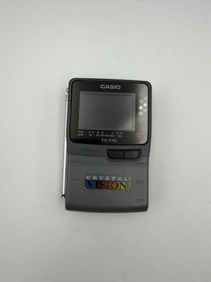 #ad Vintage Casio TV 770B Battery Operated Handheld Mini TV Crystal Vision Works $15.99