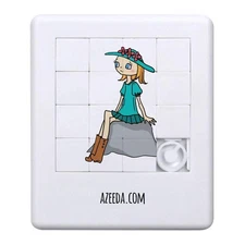 'Girl On A Rock' Sliding Puzzle (PZ00032685)