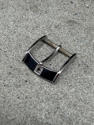 #1935 ORIGINAL ZENITH 16mm EL PRIMERO EDELSTAHL SCHLIEßE CLASP BUCKLE STEEL RARE