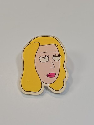 Rick & Morty Hard Plastic Lapel Pin Beth Smith Cartoon Character 