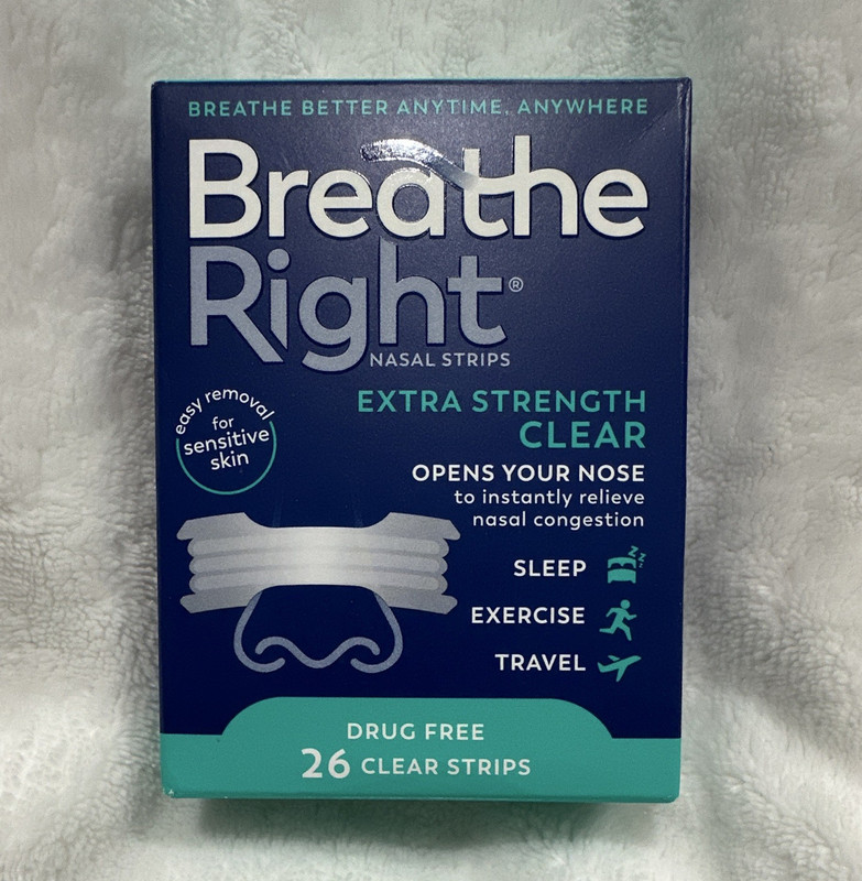 Breathe Right Extra Strength Clear Nasal Strips 26 Ct One Size Fits Most
