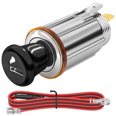 Universal 12V Car Cigarette Lighter Socket Replacement Adapter for Vehicle Power