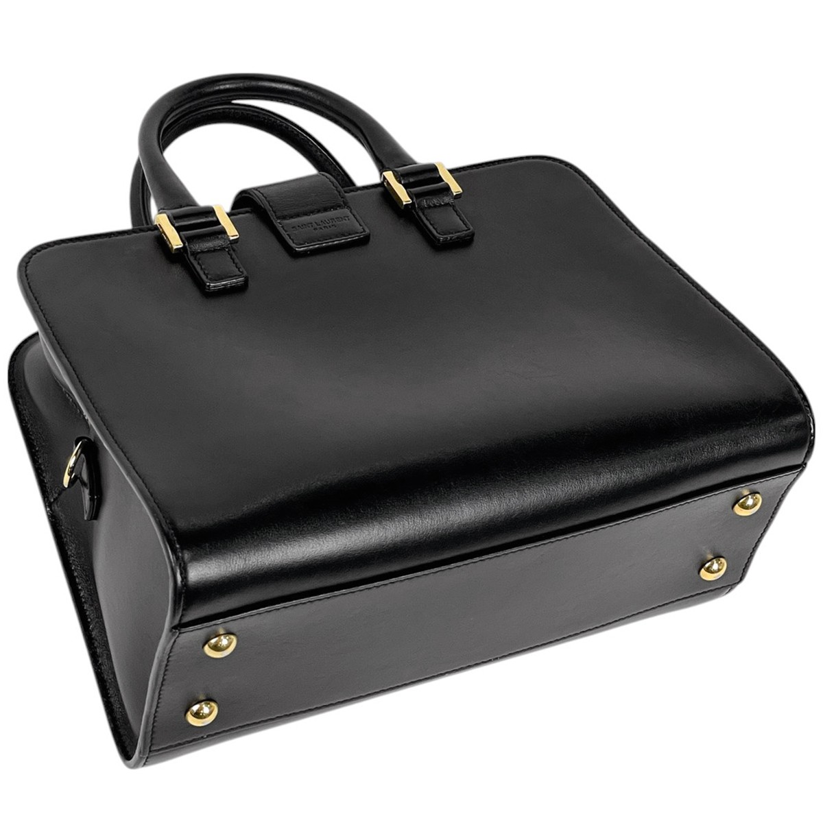 SAINT LAURENT Borsa a tracolla bambino Monogram Cabas 2WAY borsa a mano pelle nera 5...