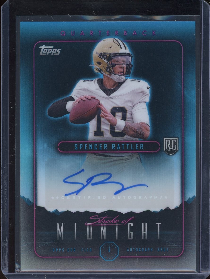 Spencer Rattler Topps Midnight Stroke of Midnight Autographs #SMASR Midnight
