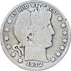 1912-S Barber Half Dollar
