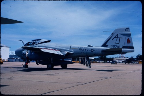 #7772 ORIGINAL K64 AIRCRAFT SLIDE: USN Grumman A-6E Intruder BuNo 155718