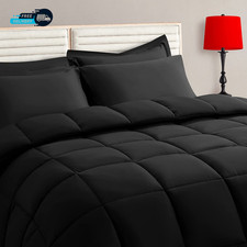 King Size Comforter Set -7 Pieces Bed in a Bag Bedding Sets with All Season Soft