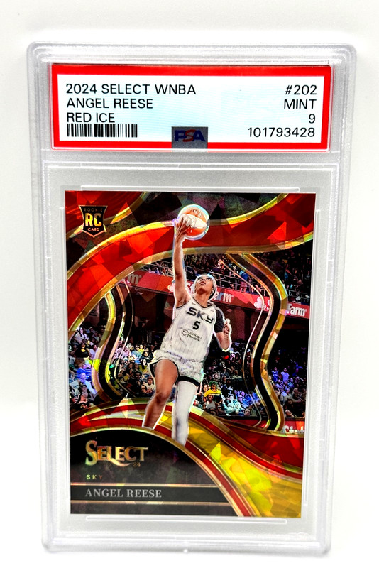 2024 Panini Select WNBA Angel Reese Red Ice Courtside RC #202 PSA 9
