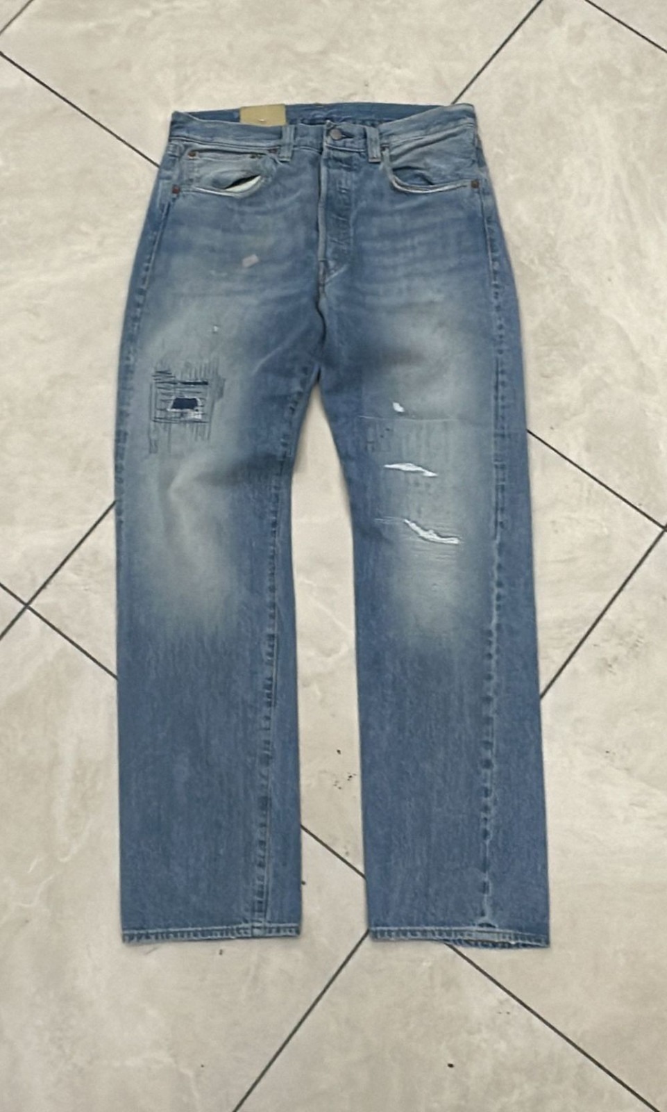 LVC Levi's Vintage Clothing 1947 33x32 501XX BigE Selvedge Jeans RARE BLUE