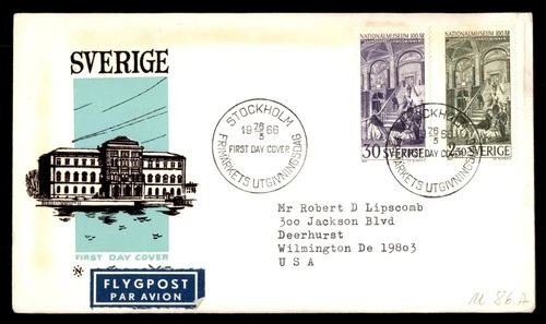 Mayfairstamps Sweden FDC 1966 Stairase Building Interior First Day Cover aax_491
