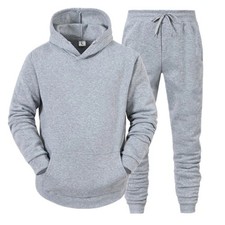 Mens Set Sweatsuit Men Athletic Tracksuit Hooded Long Sleeve Jogger Sets Workout