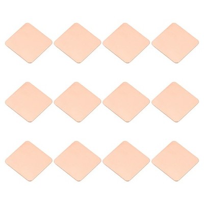 12 Stück Kühlkörper Kupfer Pad Shim IC Chipset GPU Wärmeableitung (15x15x0,5mm)