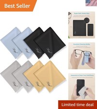 8 Individual Wrapped Microfiber Cloths 6x7    Screen Wipes for Eyeglasses  More
