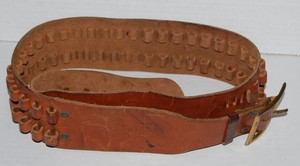 Vintage Chace Leather Ammo Belt USA 43" Read Description
